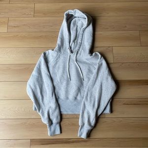 Abercrombie Gray Cropped Hoodie